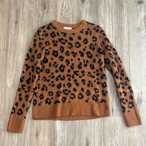 Old Navy Leopard Print Sweater - Brown and Black